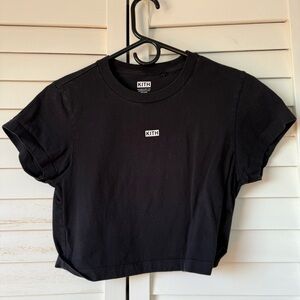 KITH Black Cropped T-Shirt